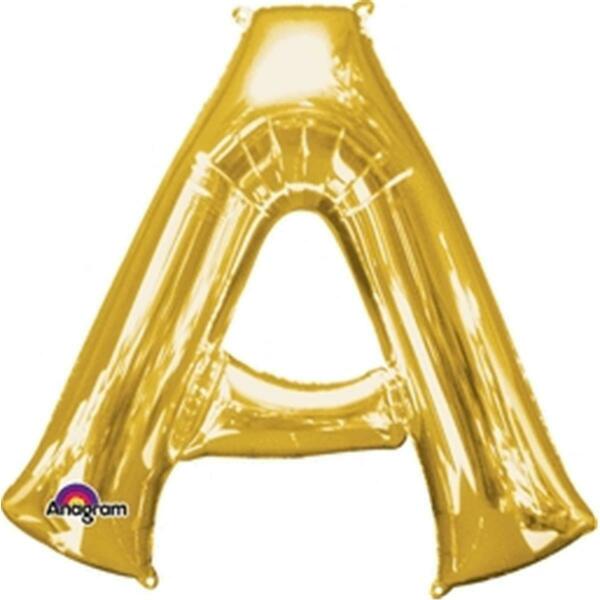 Anagram 37 in. Letter A Gold Supershape Foil Balloon 78390